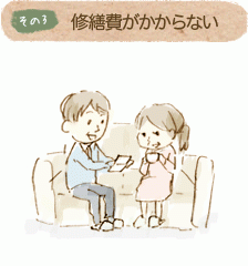 修繕費がかからない